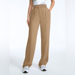 NWT Commense High Waisted Straight Leg Pleat Front Trousers Small